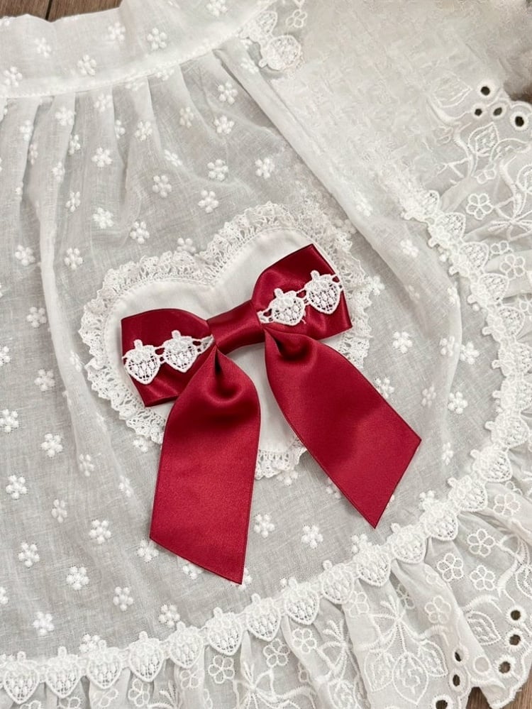 6 Options Bowknot Color Brooch Design Strawberry
