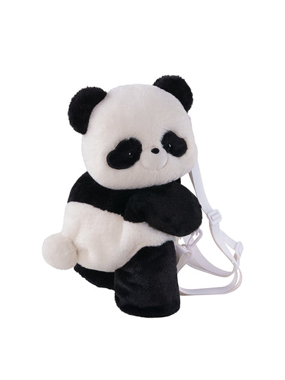 Cute Giant Panda Black and White Plush Backpack/Crossbody