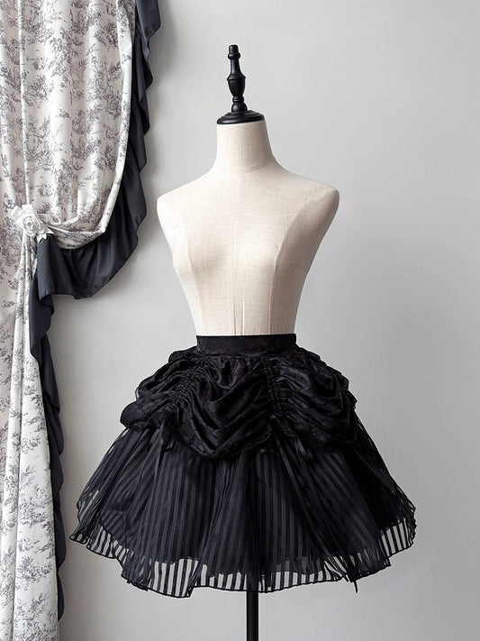 Lolita Black Drawstring Gothic Skirt