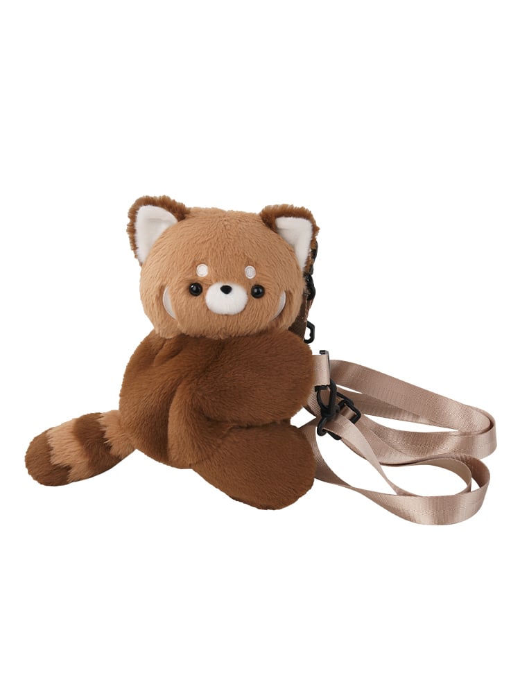 Cute Red Panda Brown Plush Backpack/Crossbody