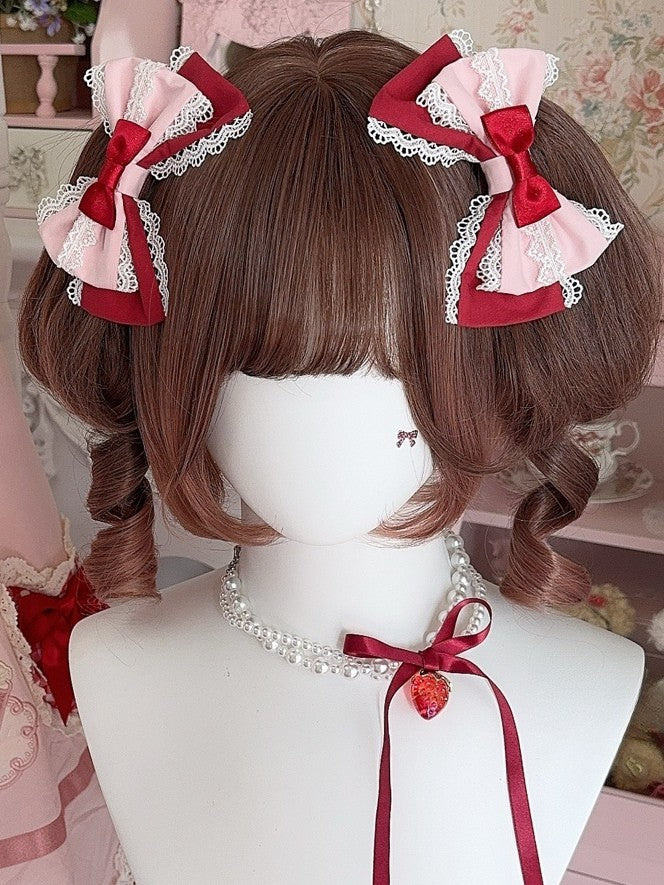 Trim Hairclip 3 Color Options Lace Bowknot