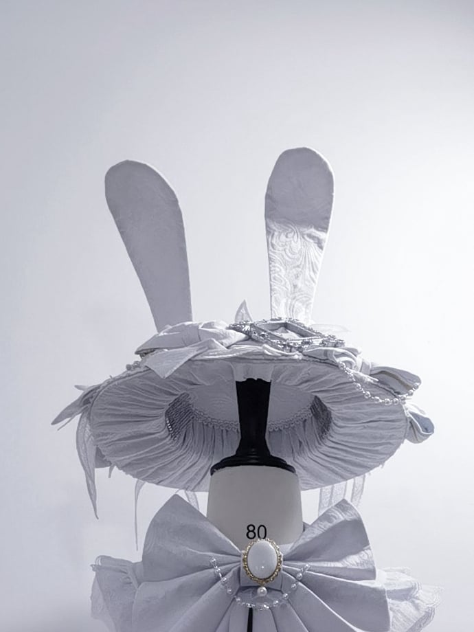 Bunny Theater White Rabbit Ears Hat