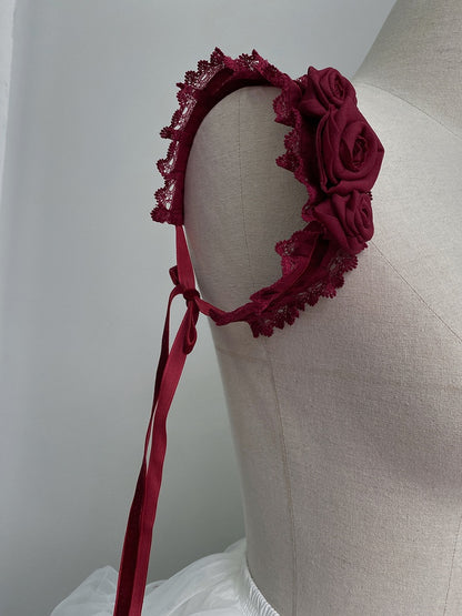 Choker Schwarz Rot Blau Dunkel / Lila Rosen