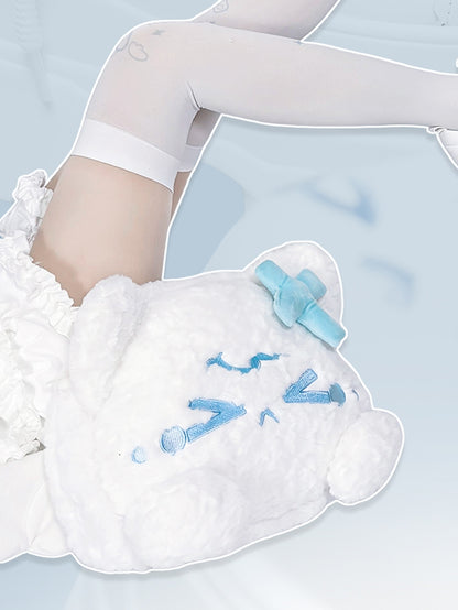 Backpack Crying White Kitty Plush