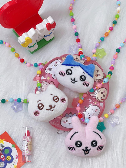 Dreamy Cartoon Pendant Beaded Necklace