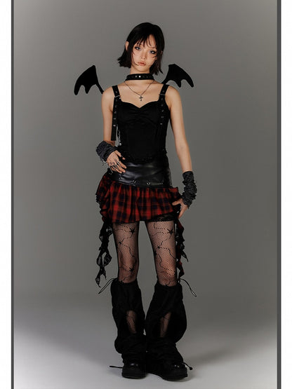 Glamorous Sleeveless Corset Top Straps Black Sweetheart Neckline Buckle Shoulder
