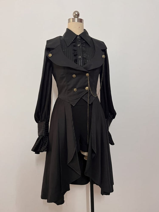 Black Ouji Fashion Lolita Tailed Waistcoat