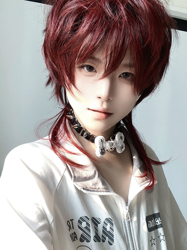 Red Ouji Style Wig