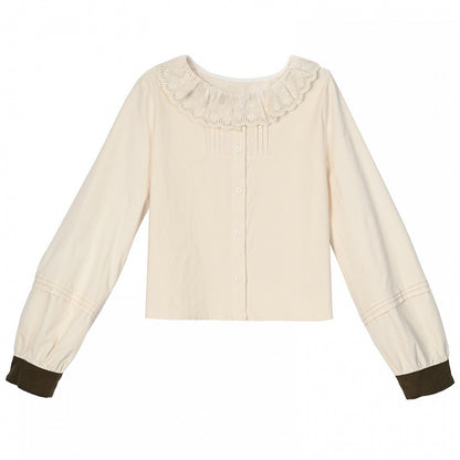 Apricot Round Neck Blouse