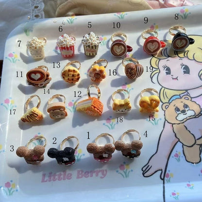 Mickey/Popcorn/Coffee/Cookie Ring Options 19