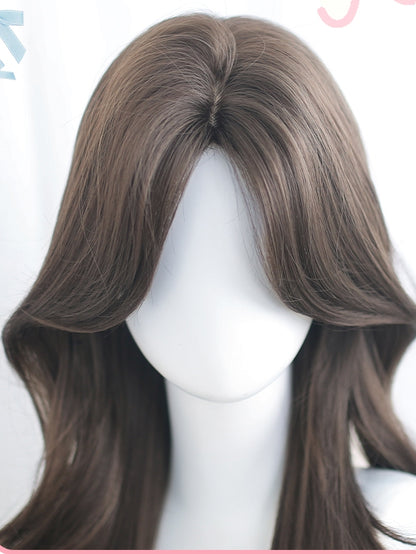 Wigs Wavy Brown/Black 55-60cm Long
