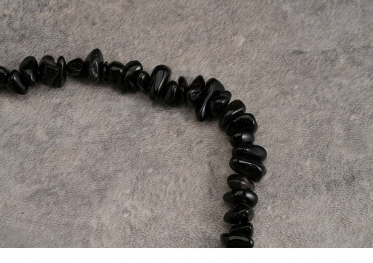Pendant Bone Beaded Necklace Black Bird