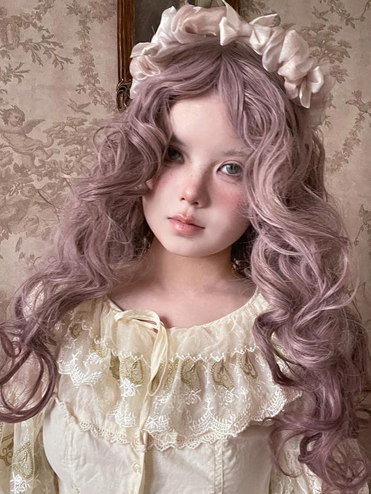 Wig Wavy 48CM Purple Length Dusty