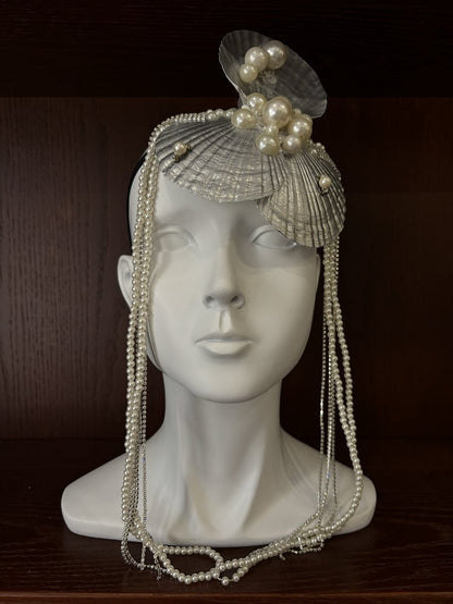 Goth Design Mermaid Shell and Set Sea Bead Chain Fairy Headpieces