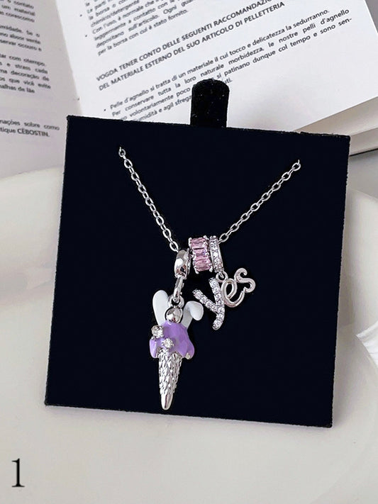 3 Ice Pendant Options Cream Necklace