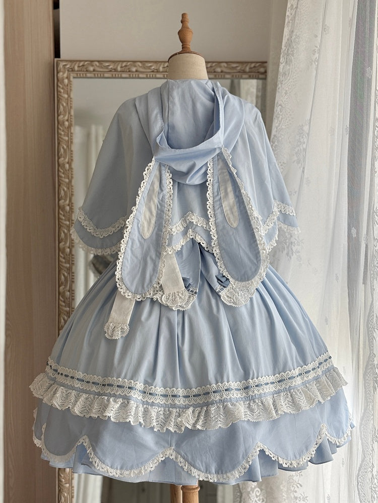 Cape Ears Hooded Bunny Blue