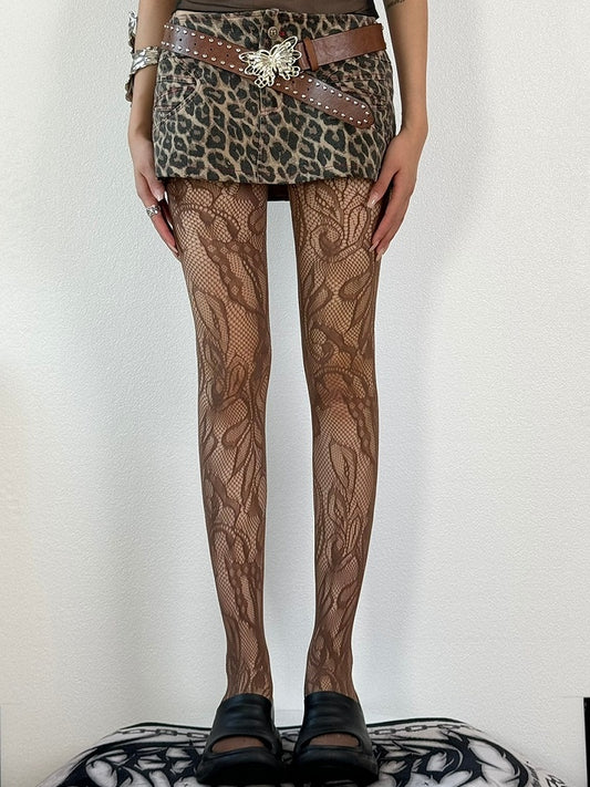 Y2K Color Options Asymmetrical Tights Design 5