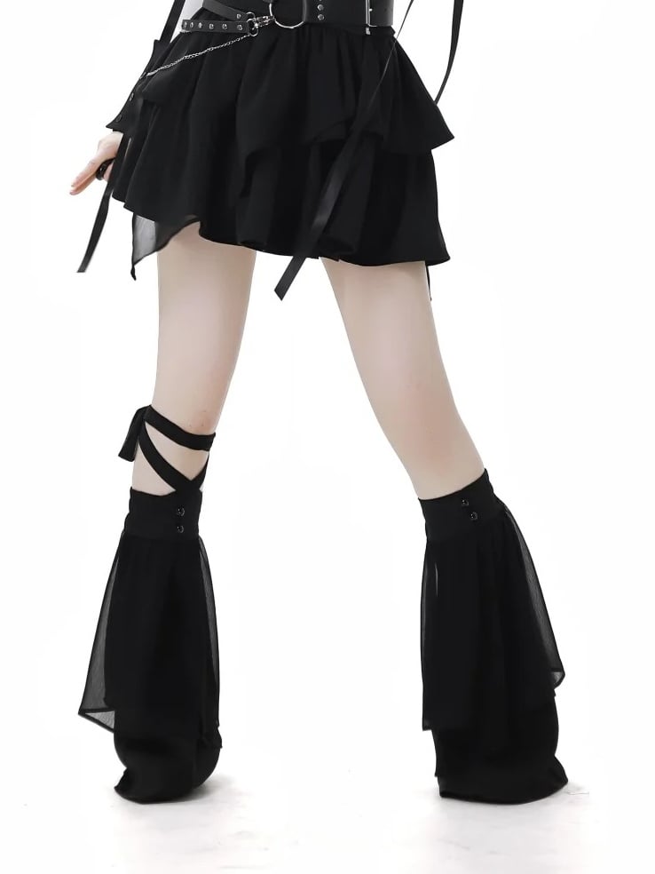 Jambières noires avec tulle