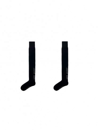 White/Black Print Overknee Stockings