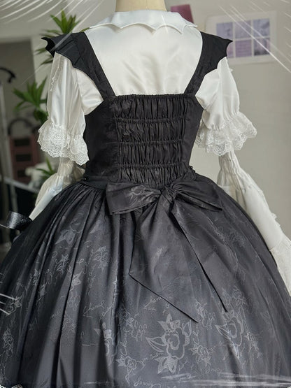 Black Shoulder High-low Bat Gothic Wing Dress Lolita Skirt Shaped