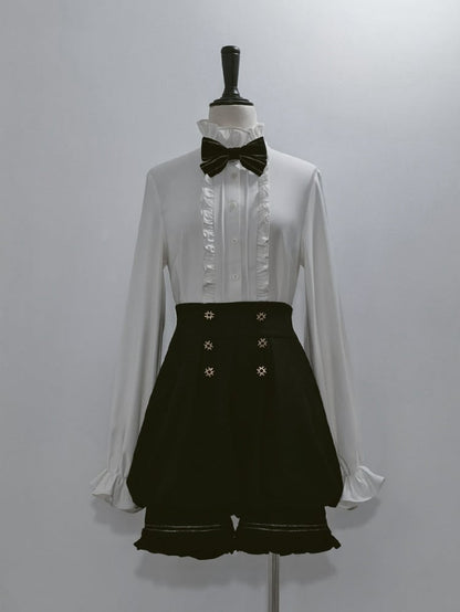 White Prince Ruffle Neckline Ouji Lolita Shirt