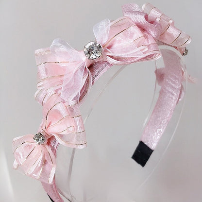 Strass Verziert Rosa/Blau Bowknot KC Lolita Süße