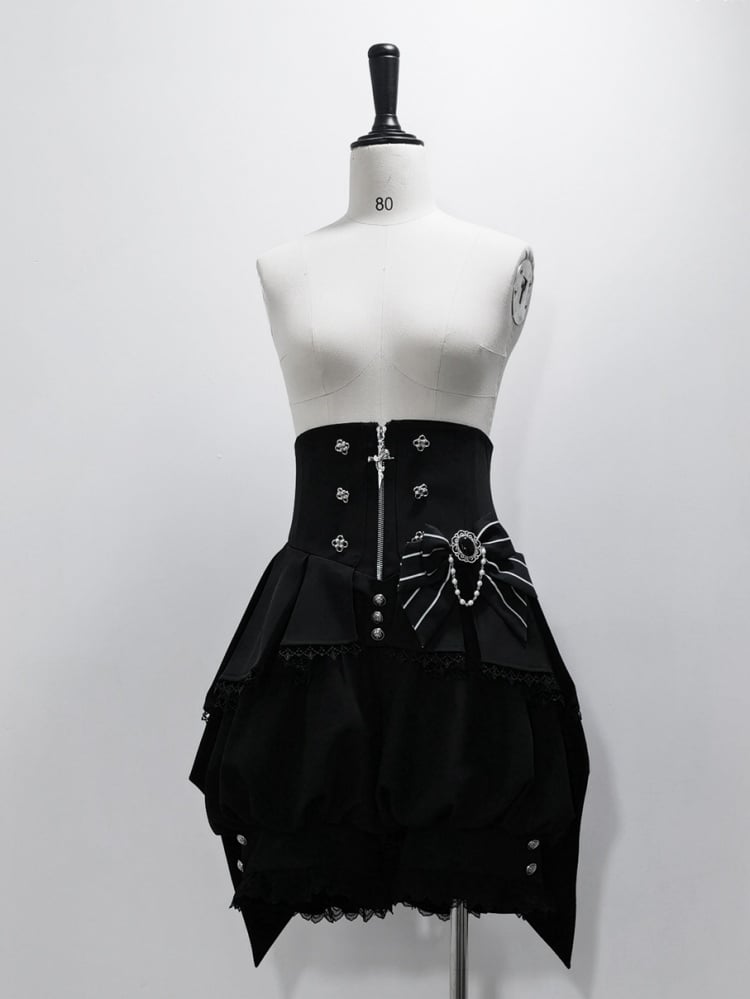 Black Corset Belt High Waist Ouji Lolita Shorts Circus Vibes