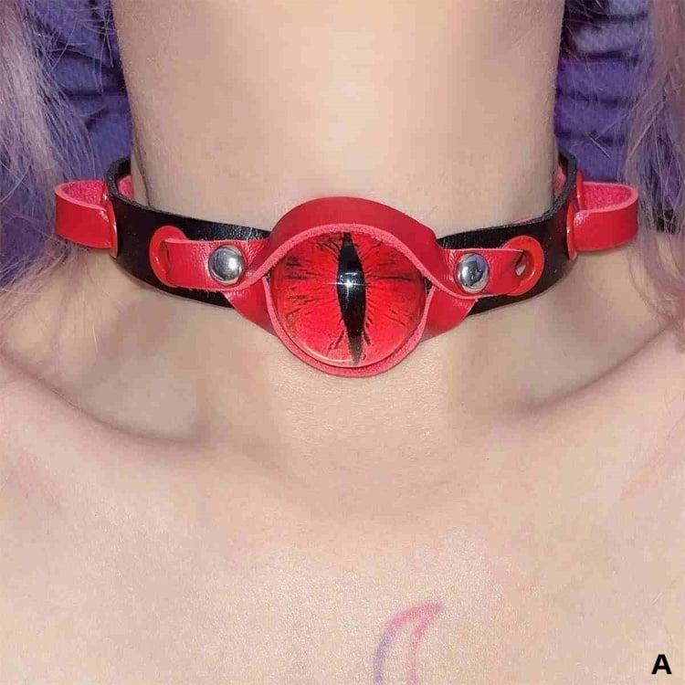 Gothic Punk Eyeball Choker