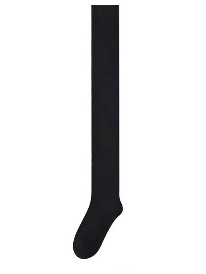 Black Grey Overknee Stockings Thicken Version