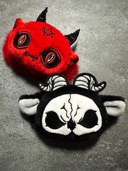 Hairclip Plush White Reaper Grim Gothic and Black