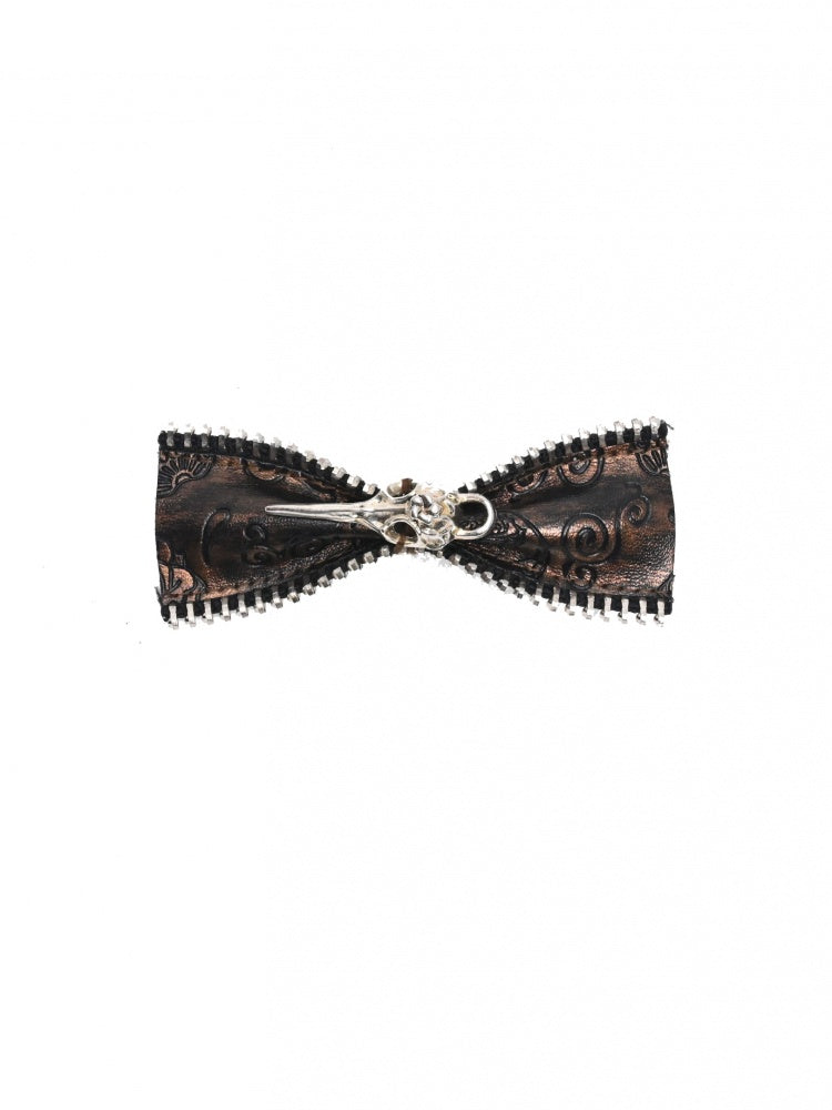 Dark Brown Punk Bowknot Hairclip