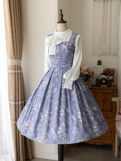 Purple Rosette Elegant Classic Lolita Dress