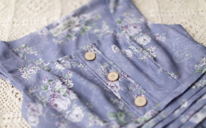 Purple Rosette Print Square Neckline Elegant Classic Lolita JSK Dress
