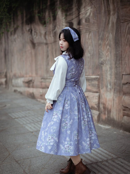 Purple Rosette Elegant Classic Lolita Dress