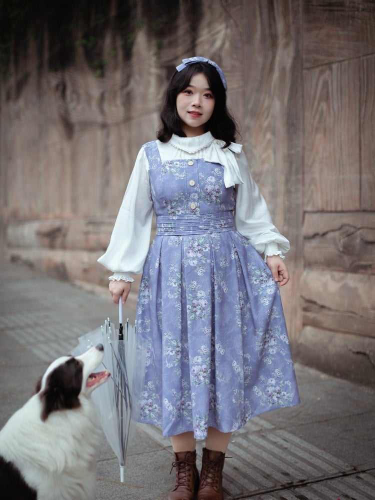 Purple Rosette Elegant Classic Lolita Dress