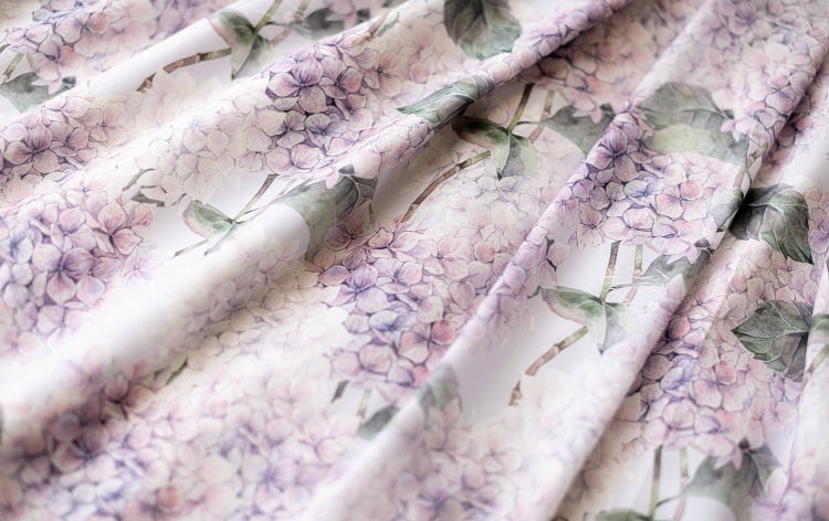 Purple Hydrangea Print Jumper Skirt