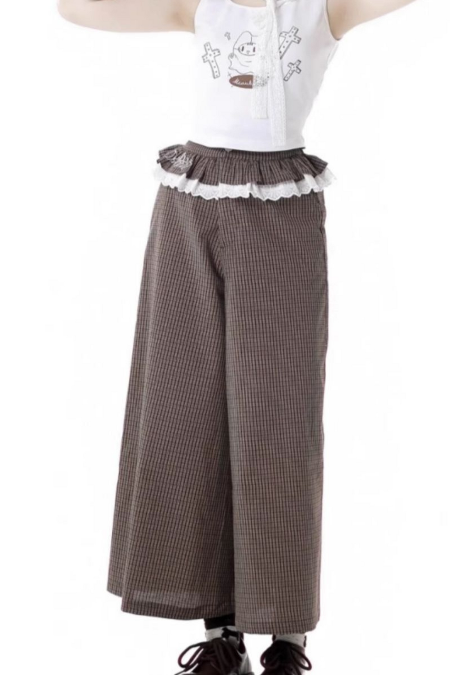 Hoodie Pants Wide Sleeveless Top +