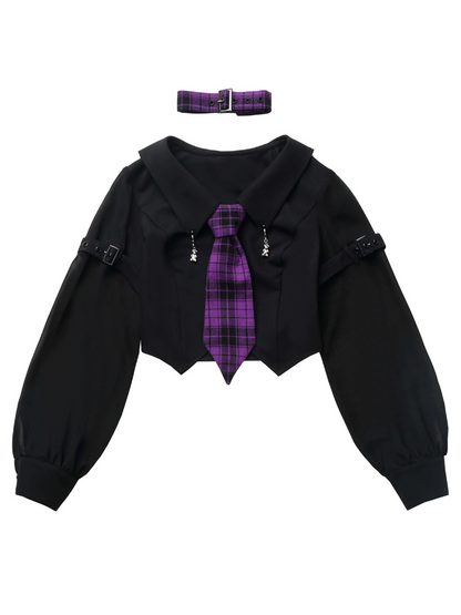 Veste Foodie College Chemise à carreaux + Costume Style