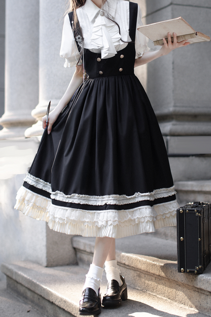 Vest British Item Light Reserved Retro College Skirt Shirt Ribbon + Low Style Brooch Tie