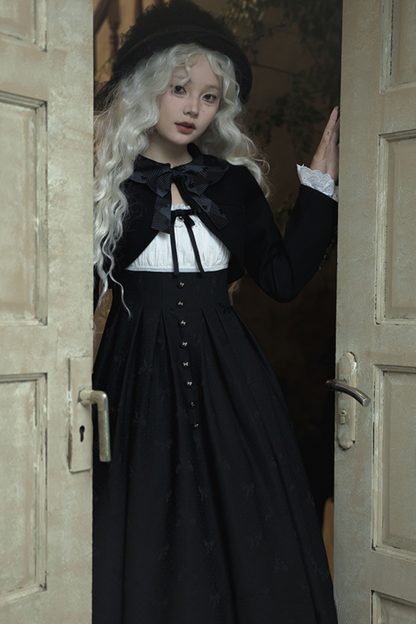 Princess Black Jumperskirt Lolita Top Lady + Cropped Silent