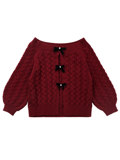 Snow Fragrance Rabbit Fur Coat Off Ward Sleve Sweater Suit