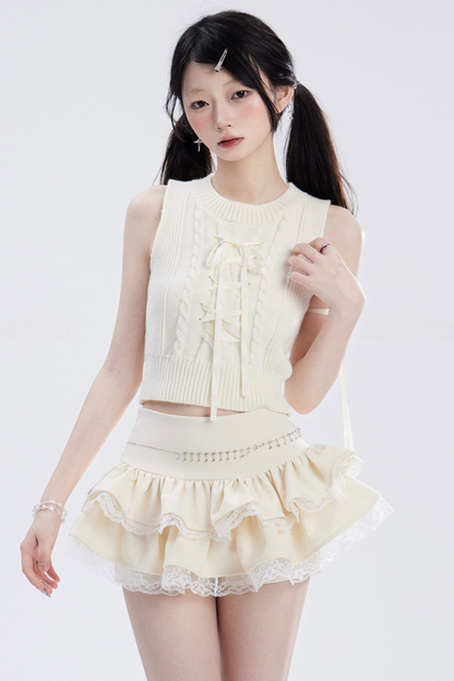 High Skirt Hoodie Cross Spice Top Sweet + Waist Mini Tube Cool
