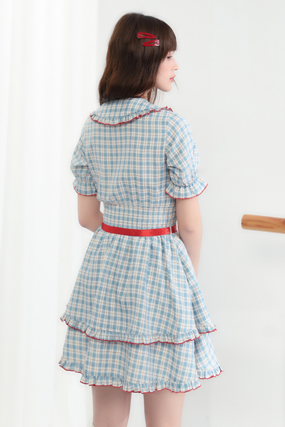 Berry Mist Cheese Kleid Girly Cherry Check