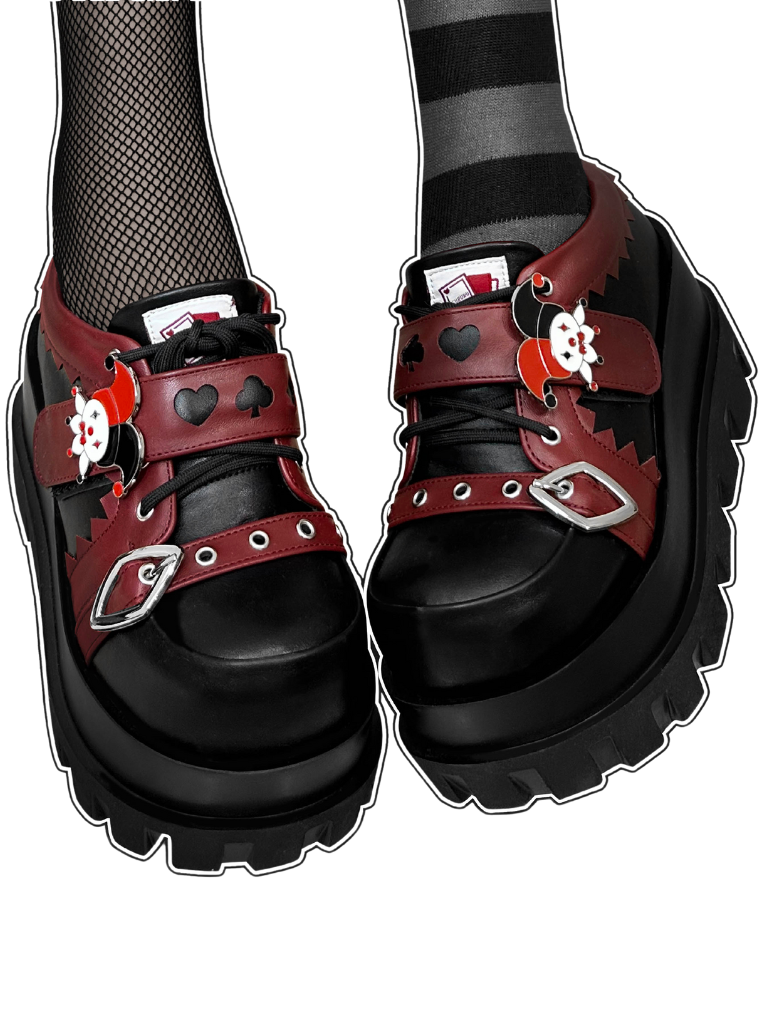 Poker Punk Platform Shoes Clown