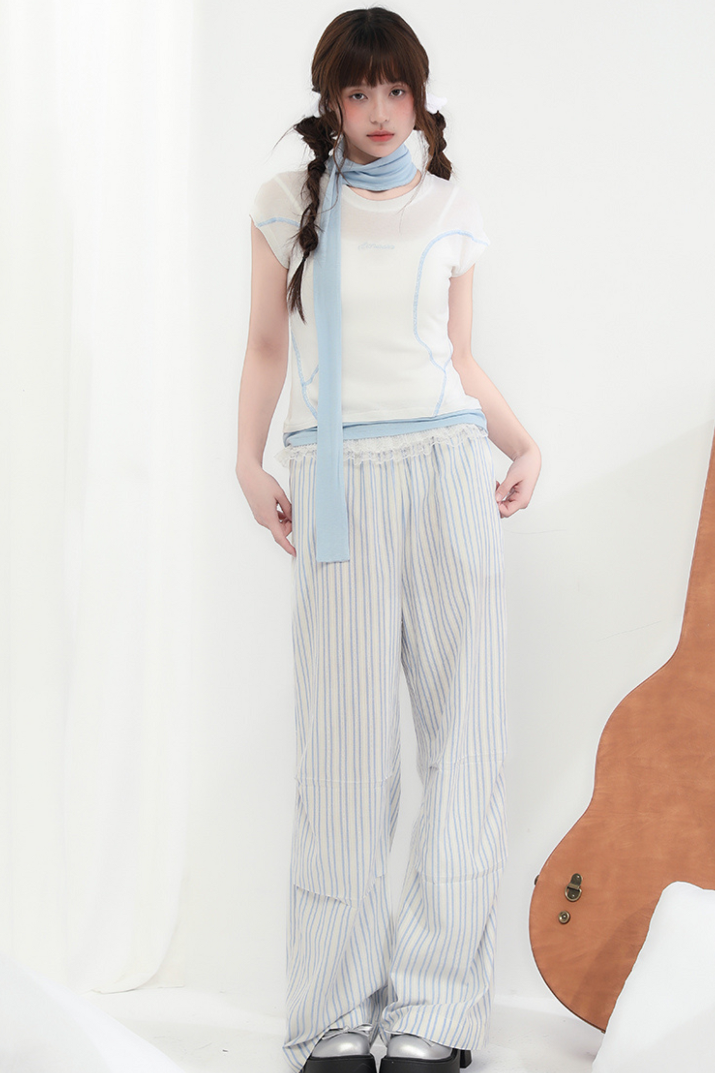 Pants Striped Wide Loose Trend