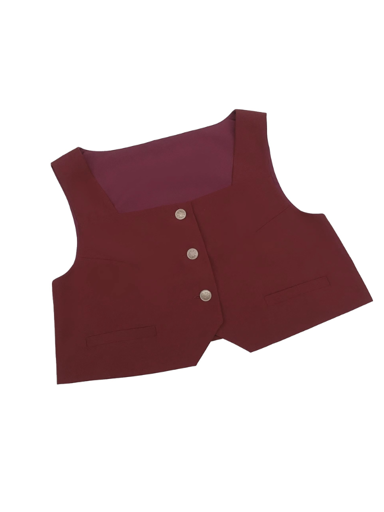 Shirt Long Skirt Elegant Cape Vest Christine