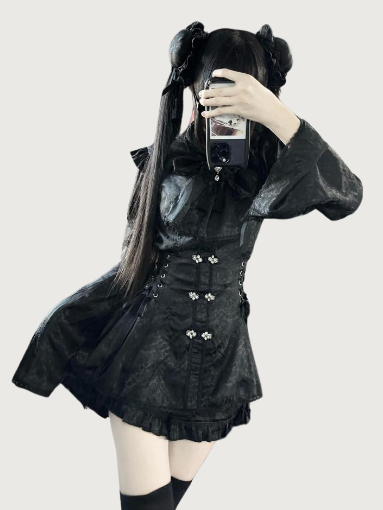 Dress China Strap Pants Ribbon Suit