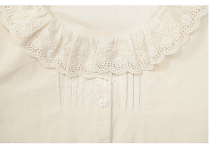 Apricot Round Neck Blouse