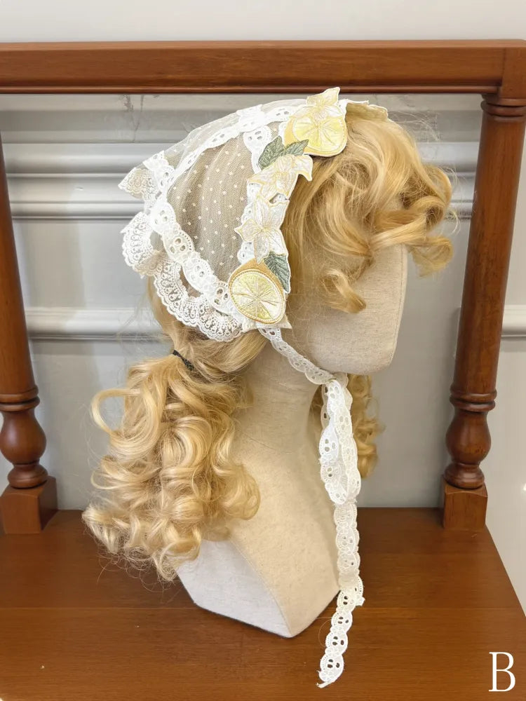 Embroidery Scarf Applique Lemon Triangle