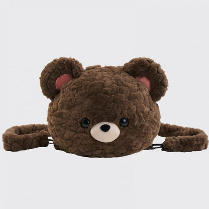 Brown Bear-shaped Plush Backpack